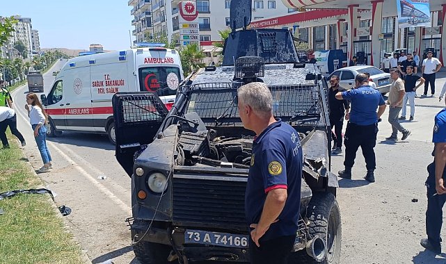 Şırnak'ta zırhlı araç, takla attı; 2 polis yaralı