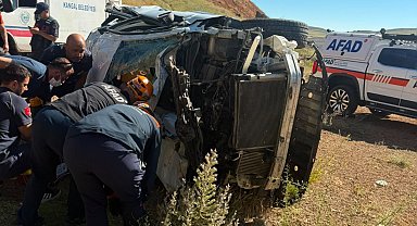 Sivas'ta otomobil şarampole devrildi: 1 ölü, 3 yaralı