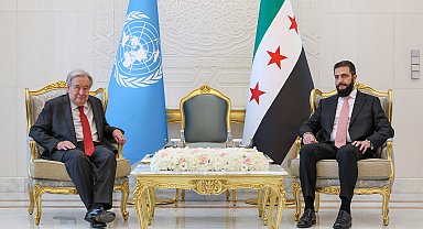 Suriye Cumhurbaşkanı Şara, BM Genel Sekreteri Guterres ile bir araya geldi