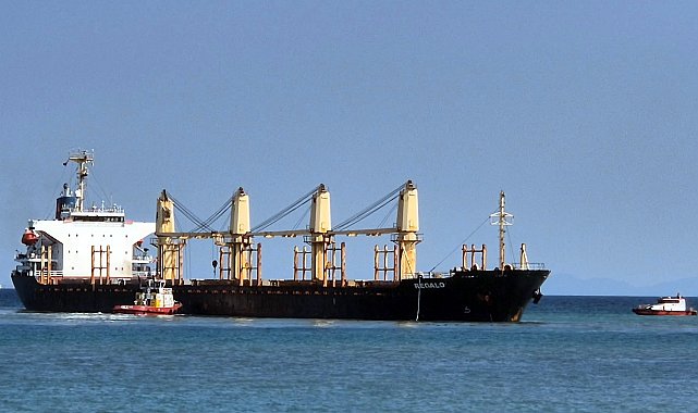 Tekirdağ açıklarında kuru yük gemisi karaya oturdu