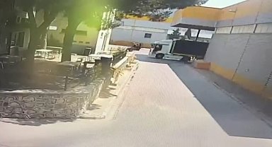 TIR ile çarpışan forkliftin sürücüsü Gül, hayatını kaybetti; kaza kamerada