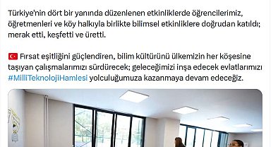 TÜBİTAK'tan köy okullarına bilim ve teknoloji desteği