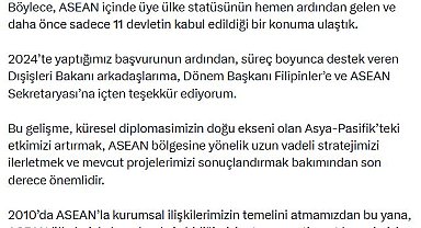 Türkiye, ASEAN'ın 'Diyalog Ortağı' kabul edildi