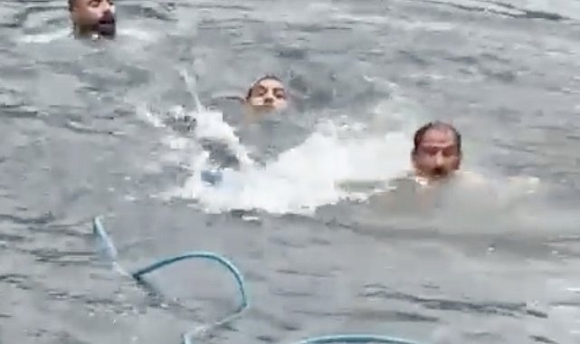 Uzungöl'e düşen turisti kurtarmak isteyen 2 kişi boğulma tehlikesi geçirdi, 1 kişi ise aranıyor