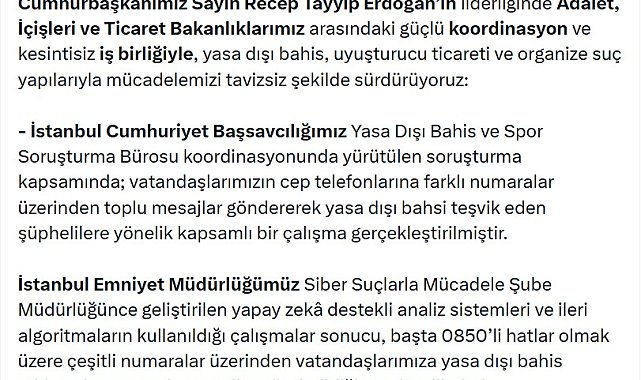 Yasa dışı bahis mesajlarına operasyon: 33 gözaltı kararı
