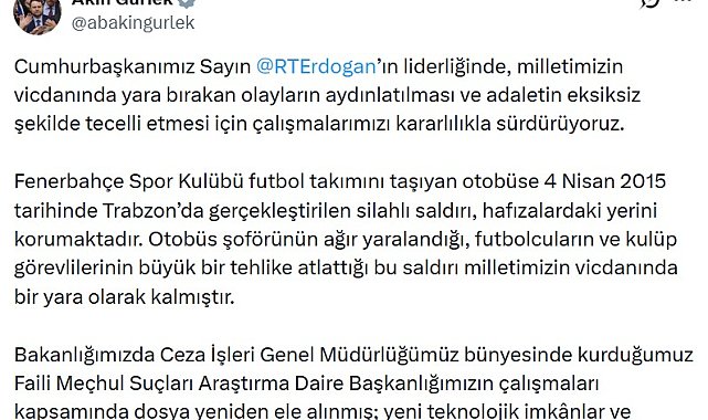 2015'te Fenerbahçe'nin otobüsüne düzenlenen saldırıya ilişkin 5 gözaltı