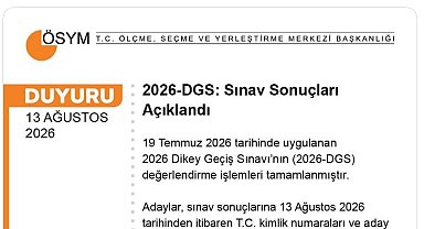 2026-DGS sonuçları açıklandı