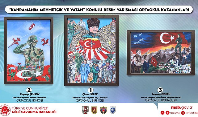 'Kahramanım Mehmetçik ve Vatan' konulu resim yarışması sonuçlandı
