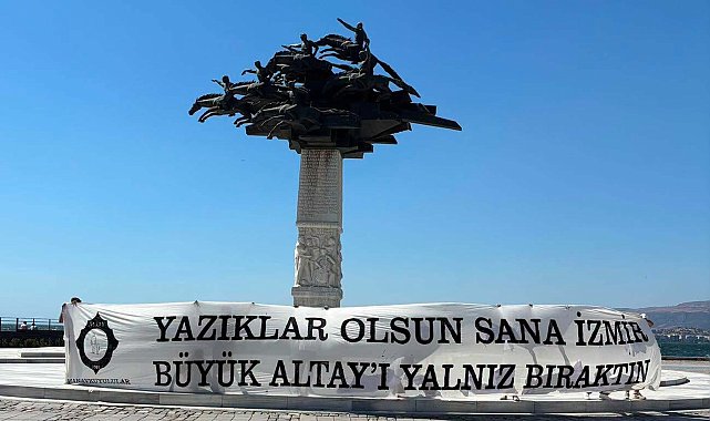Altay'ın pankartı meydanlarda