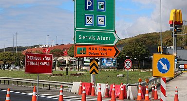 Anadolu Otoyolu'nun İstanbul istikametinde yol çalışması