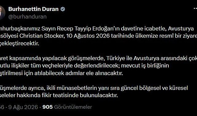Avusturya Şansölyesi Christian Stocker, Türkiye'ye geliyor