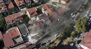 Ayakkabı mağazasında yangın