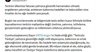 Bakan Bayraktar'dan 'Terörsüz Türkiye' mesajı
