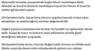 Bakan Fidan, Mısırlı ve Suudi Arabistanlı mevkidaşlarıyla görüştü