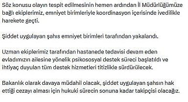 Bakan Göktaş'tan Mersin'de darbedilen çocuğun ailesine telefon