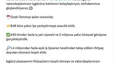 Bakan Işıkhan: 7 ayda 848 bine yakın işe yerleştirmeye aracılık ettik