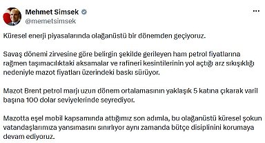 Bakan Şimşek: Bütçe disiplinini korumaya devam ediyoruz