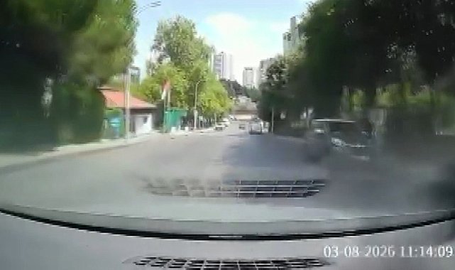 Başakşehirde yokuştan kayan aracı fark edip otomobilinden indi; kaputundan tutarak durdurdu