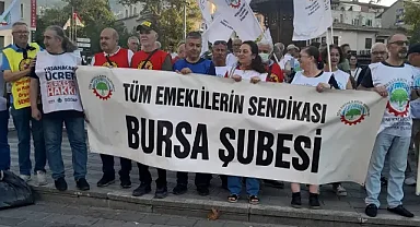 Bursa'da emeklilerden madencilere destek: