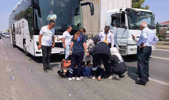 Bursa’da yolcu otobüsü kadına çarptı