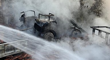 Bursa'da bağ evi alev alev yandı