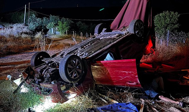 Bursa'da otomobil şarampole yuvarlandı: 3 yaralı
