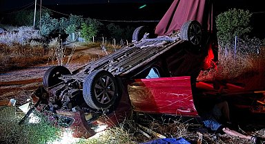 Bursa'da otomobil şarampole yuvarlandı: 3 yaralı