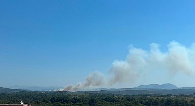 Çanakkale'de tarım arazisi ve merada yangın