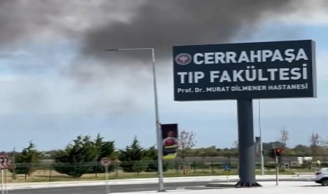 Cerrahpaşa Tıp Fakültesi Prof. Dr. Murat Dilmener Hastanesi'nin bahçesinde yangın - 1