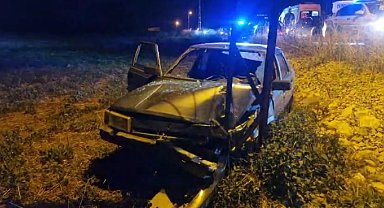 Çorum'da kazada yaralanan sürücü 2.86 promil alkollü çıktı
