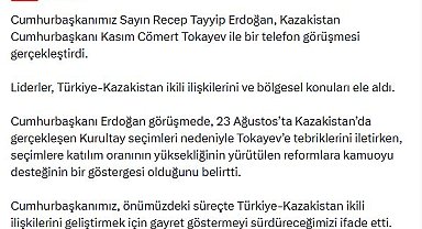 Cumhurbaşkanı Erdoğan, Kazakistan Cumhurbaşkanı Tokayev ile görüştü