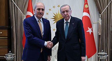 Cumhurbaşkanı Erdoğan, TBMM Başkanı Kurtulmuş'u kabul etti
