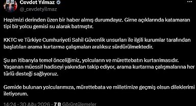 Cumhurbaşkanı Yardımcısı Yılmaz: Temel önceliğimiz, yolcuların ve mürettebatın kurtarılması