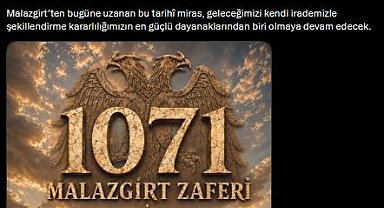 Cumhurbaşkanı Yardımcısı Yılmaz'dan 'Malazgirt Zaferi' mesajı