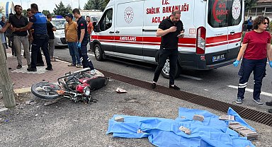 Devrilen motosikletin 14 yaşındaki sürücüsü öldü