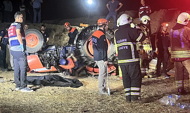 Devrilen traktörün altında kalan karı-koca, yaşamını yitirdi