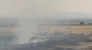 Diyarbakır'da 2 hastane yakınındaki arazide çıkan anız yangını söndrüldü