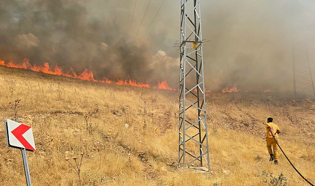 Diyarbakır'da örtü yangını