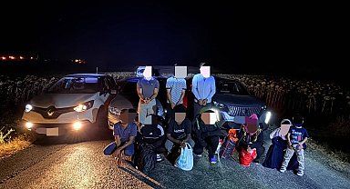 Edirne'de 7 kaçak göçmen yakalandı, 3 organizatör şüphelisi tutuklandı
