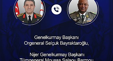 Genelkurmay Başkanı Orgeneral Bayraktaroğlu, Nijerli mevkidaşı Salaou ile telefonda görüştü
