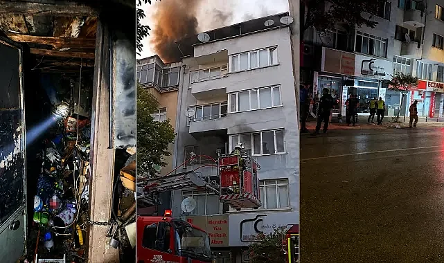 Geri dönüşüm deposu alevlere teslim oldu