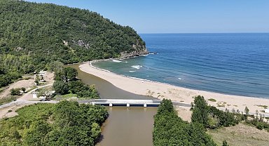 Göçkündemirci Plajı dronla görüntülendi