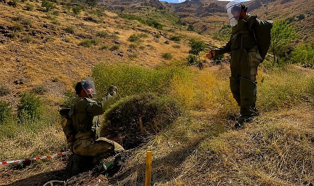 Hakkari'deki temizlik çalışmalarında, 46 bin 490 mayın tespit edildi