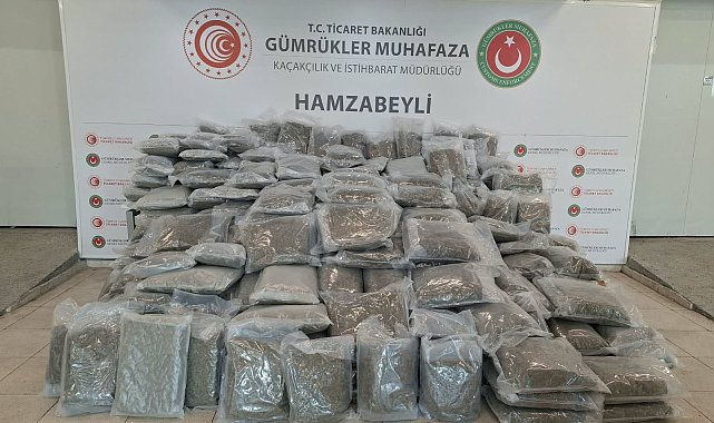 Hamzabeyli Gümrük Kapısı'nda 288 kilo esrar ele geçirildi
