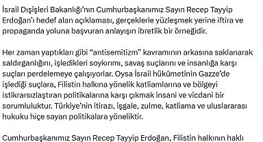 İletişim Başkanı Duran'dan, İsrail'in Cumhurbaşkanı Erdoğan'ı hedef alan açıklamasına tepki
