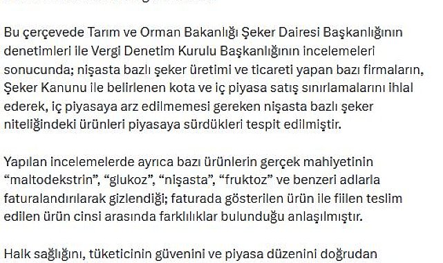 İstanbul merkezli 8 ilde 'şeker' soruşturması; 47 şüpheli ifadeye çağrıldı