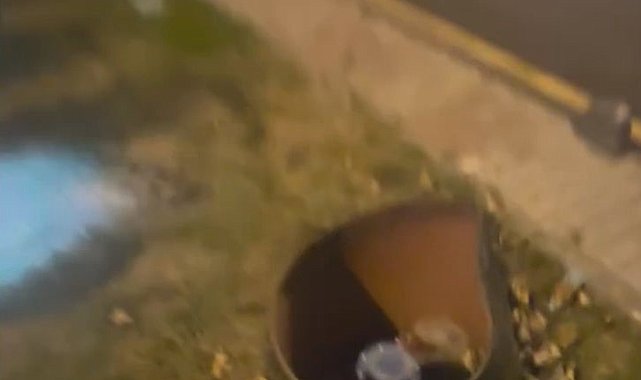 Kağıthane'de rögar kapağından gelen ses tedirgin etti;