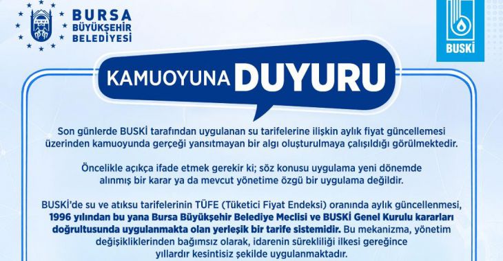 KAMUOYUNA DUYURU