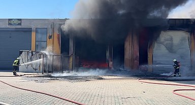 Kayseri'de sünger atölyesinde yangın