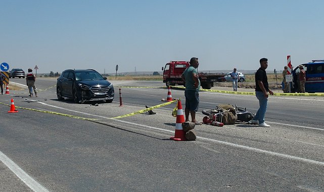 Kilis'te otomobil ile çarpışan motosikletin sürücüsü öldü